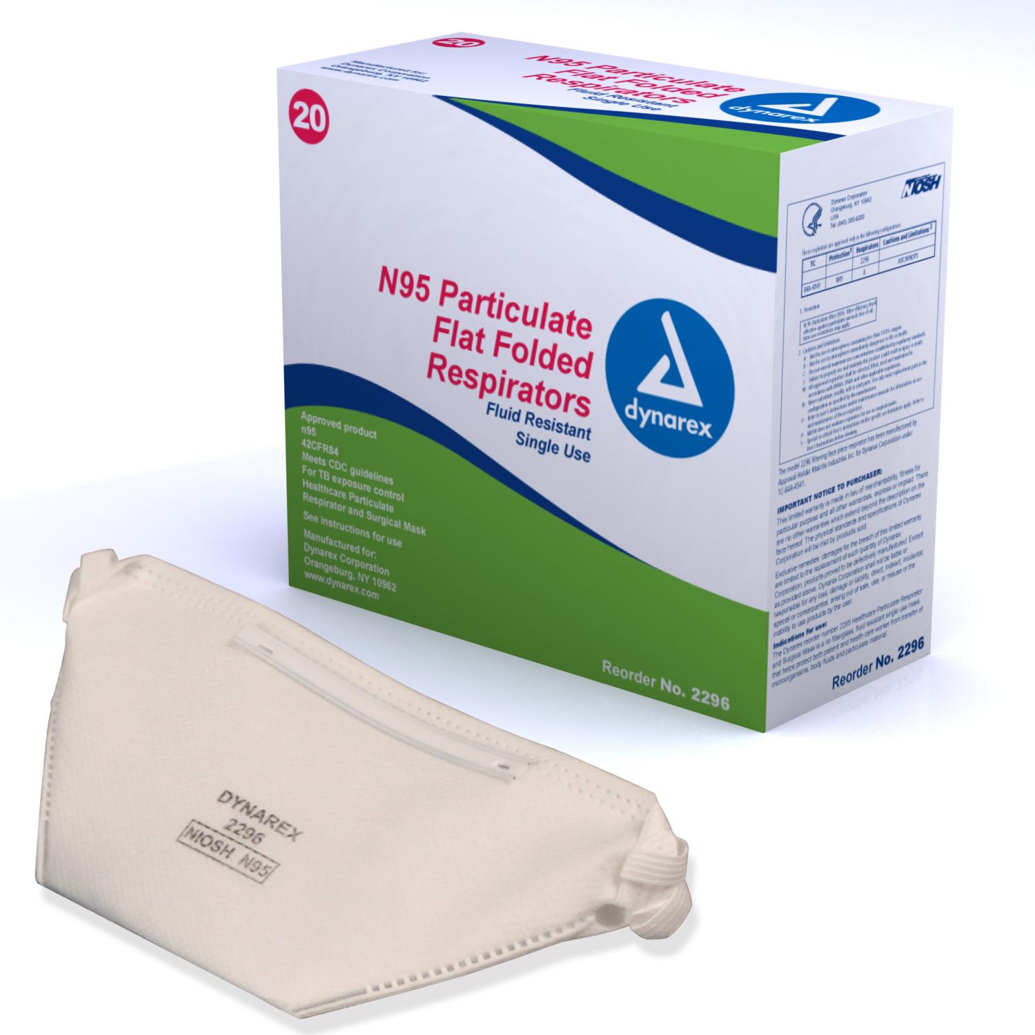 N95 Flat Folded Respirator: Box of 20 image